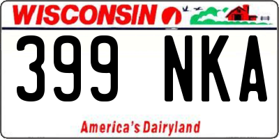 WI license plate 399NKA