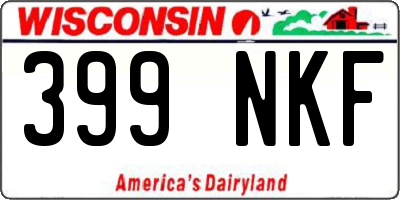 WI license plate 399NKF
