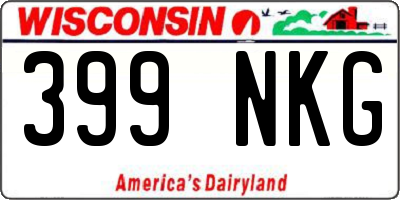 WI license plate 399NKG