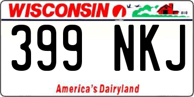 WI license plate 399NKJ