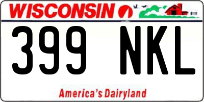 WI license plate 399NKL