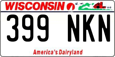 WI license plate 399NKN