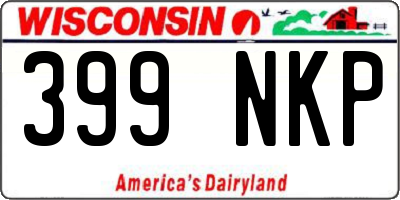 WI license plate 399NKP