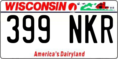 WI license plate 399NKR