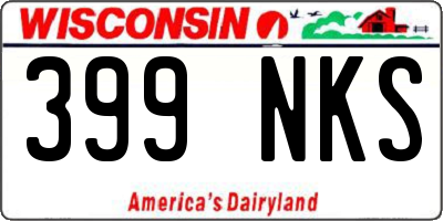 WI license plate 399NKS