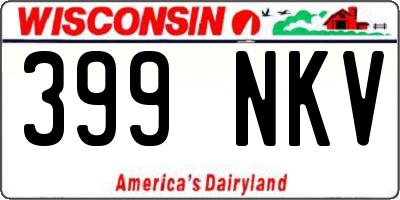 WI license plate 399NKV