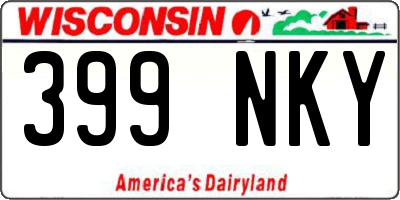 WI license plate 399NKY