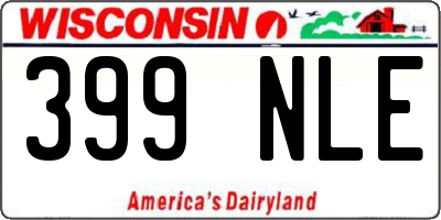 WI license plate 399NLE