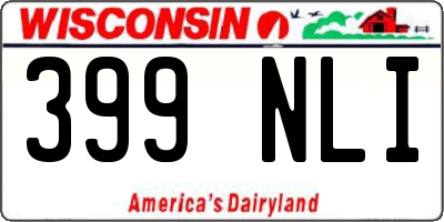 WI license plate 399NLI