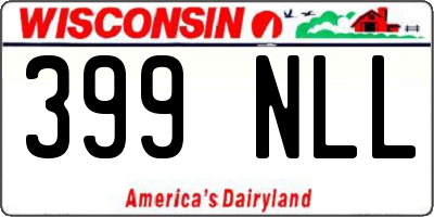 WI license plate 399NLL