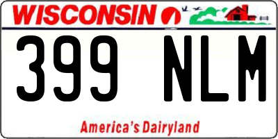 WI license plate 399NLM