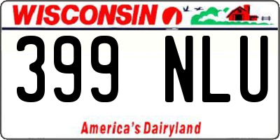 WI license plate 399NLU