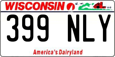 WI license plate 399NLY