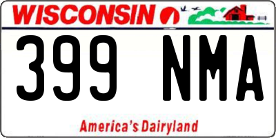 WI license plate 399NMA