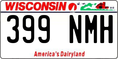 WI license plate 399NMH