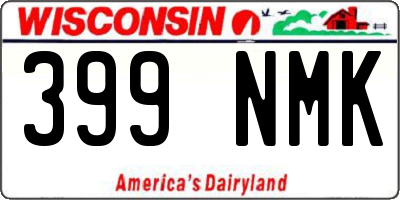 WI license plate 399NMK