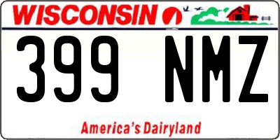 WI license plate 399NMZ