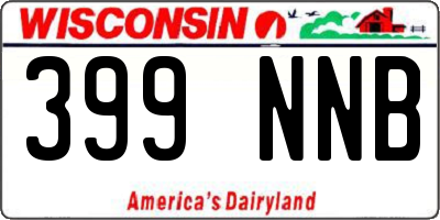 WI license plate 399NNB