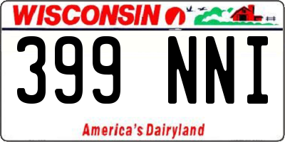 WI license plate 399NNI