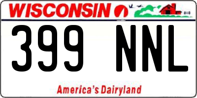 WI license plate 399NNL