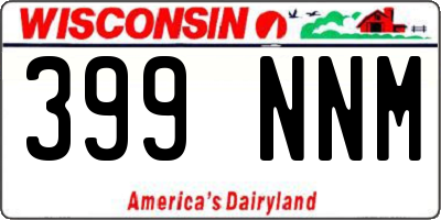WI license plate 399NNM