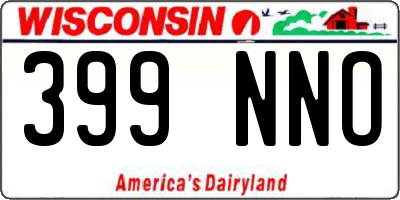 WI license plate 399NNO