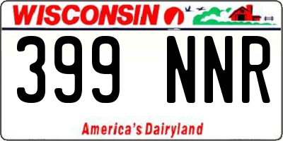 WI license plate 399NNR
