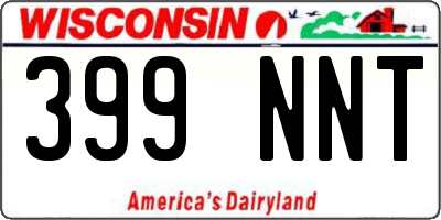 WI license plate 399NNT