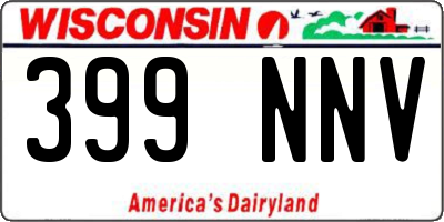 WI license plate 399NNV