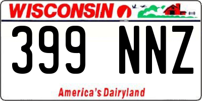 WI license plate 399NNZ