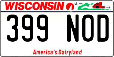WI license plate 399NOD