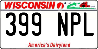 WI license plate 399NPL