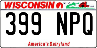 WI license plate 399NPQ
