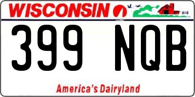WI license plate 399NQB