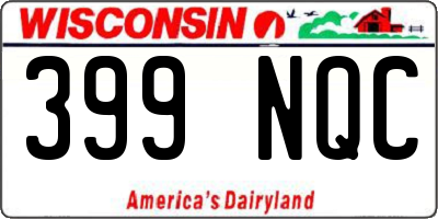 WI license plate 399NQC