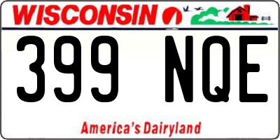WI license plate 399NQE
