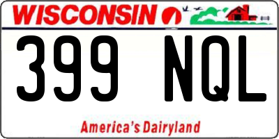 WI license plate 399NQL
