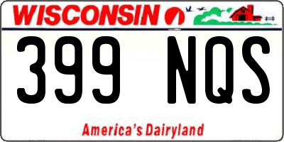 WI license plate 399NQS