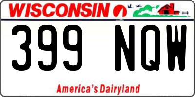 WI license plate 399NQW