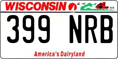 WI license plate 399NRB