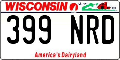 WI license plate 399NRD