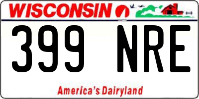 WI license plate 399NRE