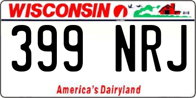 WI license plate 399NRJ