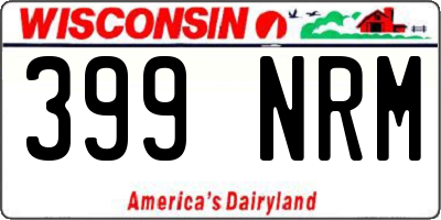WI license plate 399NRM