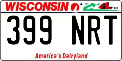 WI license plate 399NRT