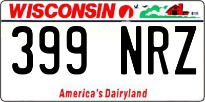 WI license plate 399NRZ