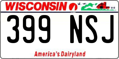 WI license plate 399NSJ