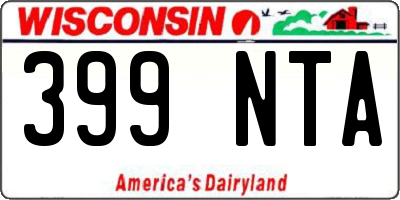 WI license plate 399NTA