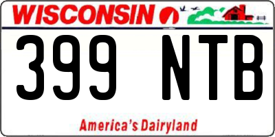 WI license plate 399NTB