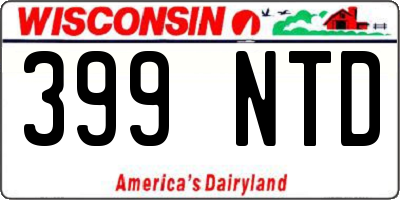 WI license plate 399NTD